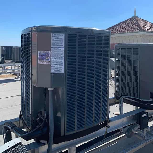 Commercial Rooftop AC Condenser Repair: 2 of 2.