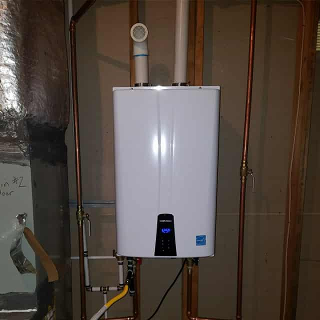 Tankless water heater.