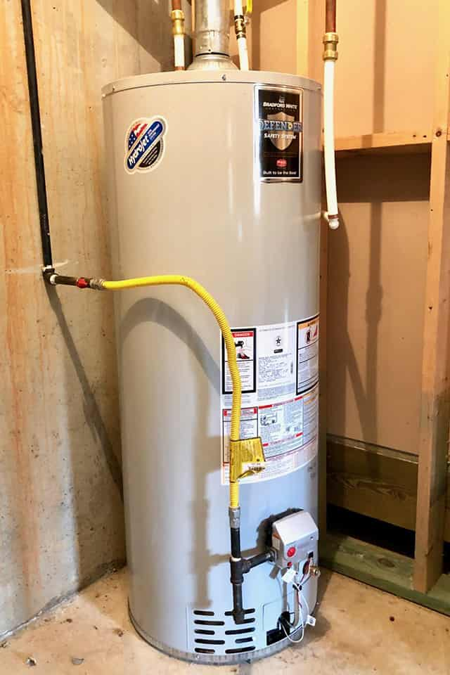 New water heater installation.